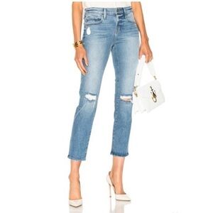 Frame Le Boy‎ Distressed Jeans In McLane Wash